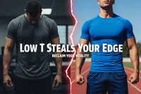 Contrast showing low energy vs high energy man representing the transformation with Bedroom Boss